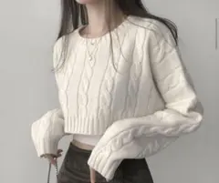 ディーホリック　ショート丈ニット　クロップド丈