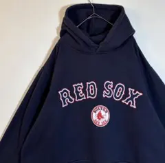 MLB ボストン・レッドソックス　プリント　裏起毛　パーカー