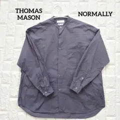 NORMALLY　THOMAS MASON バンドカラーシャツ ユニセックスのサムネイル