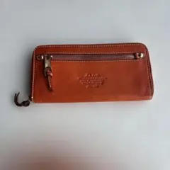 ダコタ　ラウンドファスナー　長財布　オレンジ