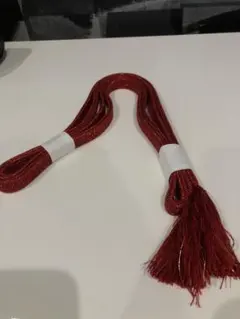 正絹 帯締め 赤 金糸 和装小物 着物 振袖 訪問着 フォーマル