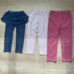 ユニクロ フリル付きレギンス　ピンクレギンス　ストレートパンツ　3点セット