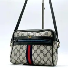 美品 OLD GUCCI ショルダーバッグ シェリー PVC 斜め掛け e454