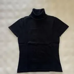黒のタートルネック半袖ニット 新品・未使用品・タグ付き