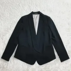 ✨美品✨バンヤードストーム　ショールカラーテーラードジャケット　黒　サイズ0