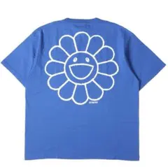 【新品未使用】カイカイキキ 村上隆フラワーTシャツ　青色　XLサイズのサムネイル