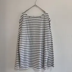 ドゥーズィエムクラス ボーダー プルオーバー トップス ロンT 白 黒 ラクラス