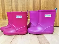 長靴 futafuta ピンク 17cm 19cm 2足セット 美品　フタフタ