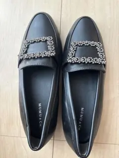 ビジューバックル厚底ローファー　Mサイズ