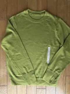 【新品未使用】無印良品　ウール100% グリーン 長袖セーター S 緑　抹茶色