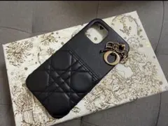 ブラック キルティングデザイン iPhoneケース