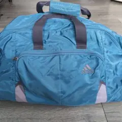 adidas ボストンバッグ 青　修学旅行　林間学校　大容量