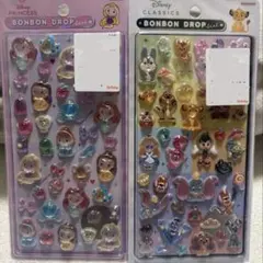 ディズニーボンボンドロップシール　ディズニープリンセス、クラシック