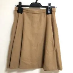 VIS ビス Lサイズ 膝丈スカート ベルト付き ベージュ