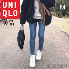 美品 UNIQLO スキニーデニム M ダークブルー