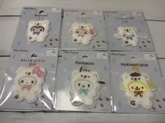 サンリオ ふわふわスノー パイルワッペン 6種セット コンプリート