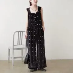 ミスティック　刺繍ベロアオールインワン