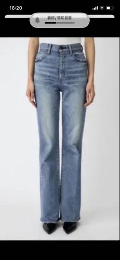 moussy MVS FLARE フレアデニム ライトブルー25inch