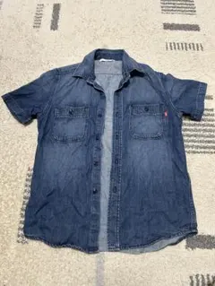 EDWIN ダークブルーデニムシャツ S