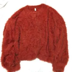LUPlLiENオレンジ ファー風カーディガン 長袖新品未使用