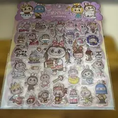 LABUBUキャラクターシールシート A4サイズ2まい