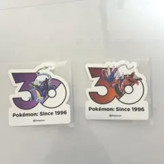 韓国限定 ポケモン 30周年記念 ステッカー 2種セット グラードン