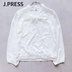 ジェイプレス ボウタイブラウス M 長袖 カットソー プルオーバー 上品のサムネイル