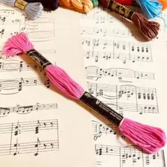 ヴィンテージ DMC フランス製 刺繍糸（ピンク）アンティーク