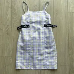 美品♡アルジー ワンピース チェック キャミワンピ 140 XS