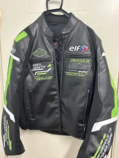 elf ライディングジャケット ブラック グリーン