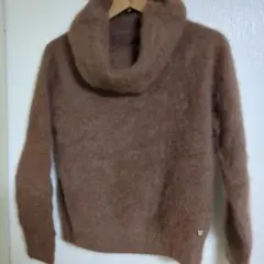 LOUNIEブラウン ハイネック セーター