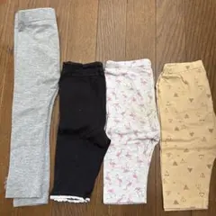 80サイズ ベビーレギンス 4点セット　10分丈　7分丈