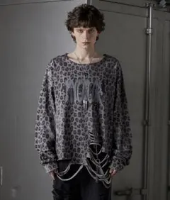 grancy 総柄ラインストーングラフィックロンT