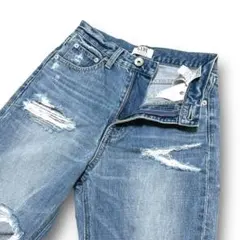 ジェイダ KNEE スクエアクラッシュペグトップ デニムパンツ サイズS