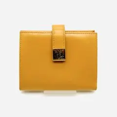 YUMI KATSURAユミカツラ本革二つ折り財布黄色ゴールド金具コンパクトのサムネイル