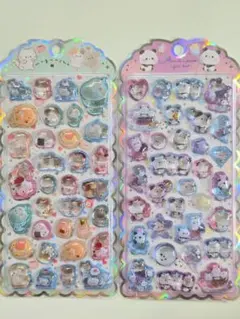 モグニャン　もちもちパンダ　プチドロップシール ぷっくりシール　立体シール