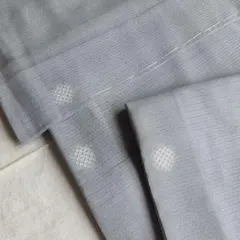 【夏物】品のあるグレー　蛍ぼかしの絽小紋のサムネイル