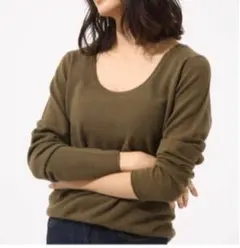 AZUL by moussy カーキ　ニット　Sサイズ