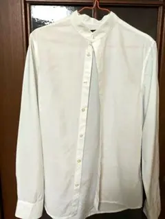 H&M ホワイト バンドカラーシャツ XS レギュラーフィット
