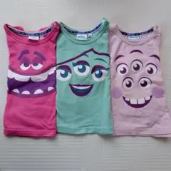 【モンスターズ】長袖Tシャツ3枚セット80cm