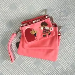 レスポートサック ピンク familiar 3連ポーチ