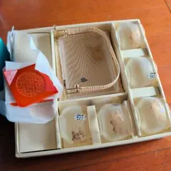 花柄ガラスカップ5個セットとトレイ