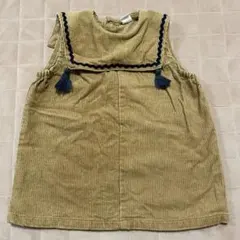 cottoli コーデュロイ ノースリーブワンピース 80