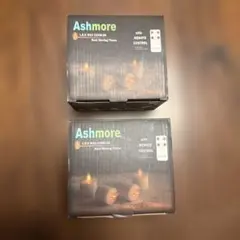 Ashmore LED ワックスキャンドル 4個セット リモコン付×2個