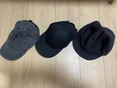 キャップ3点セット グレー ブラック ダークグレー