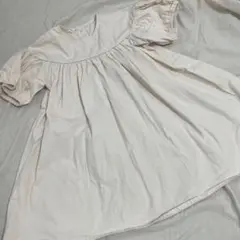 アイボリー 半袖 フレアドレス120cm