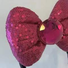 【美品】キティ ハローキティ カチューシャ スパンコール USJ ピンク 耳