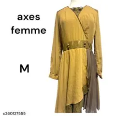 ★新品 タグ付★axesfemmeオリーブグリーン ラップスタイル ワンピースM