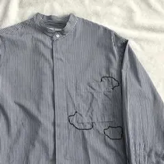 【UNIQLO　＋J】スーピマコットンオーバーサイズスタンドカラーシャツ