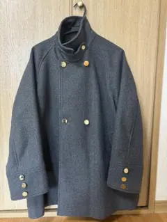 THE SHOP TK グレー ダブルブレストコート